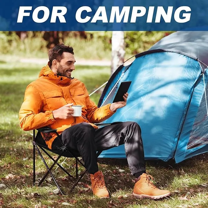 2 Pack Camping Chairs - Lightweight and Supportive Chairs for Teens and Lightweight Individuals - Compact, Durable, and Portable - Ideal for Camping, Hiking, Beach, and Picnics - Carry Bag (Upgrade)
