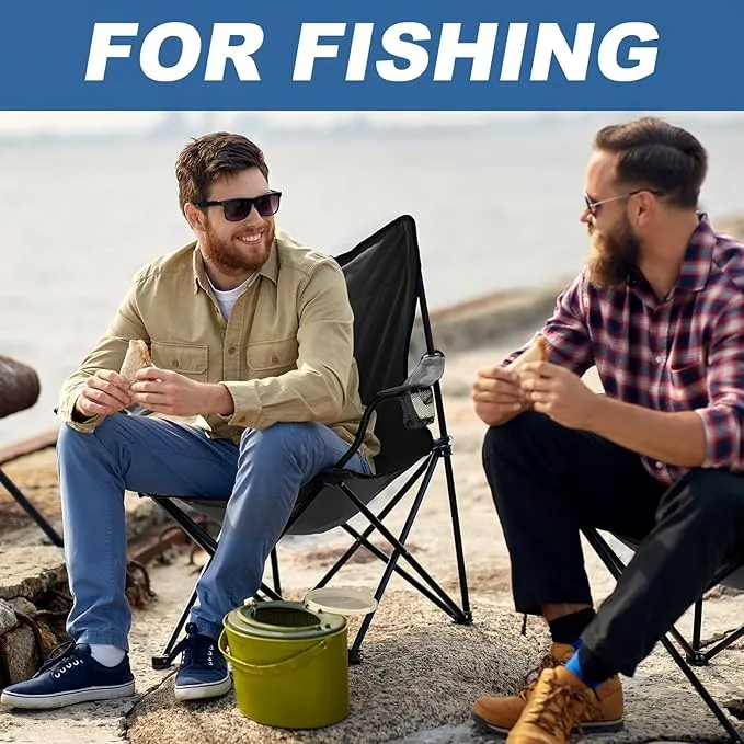 2 Pack Camping Chairs - Lightweight and Supportive Chairs for Teens and Lightweight Individuals - Compact, Durable, and Portable - Ideal for Camping, Hiking, Beach, and Picnics - Carry Bag (Upgrade)