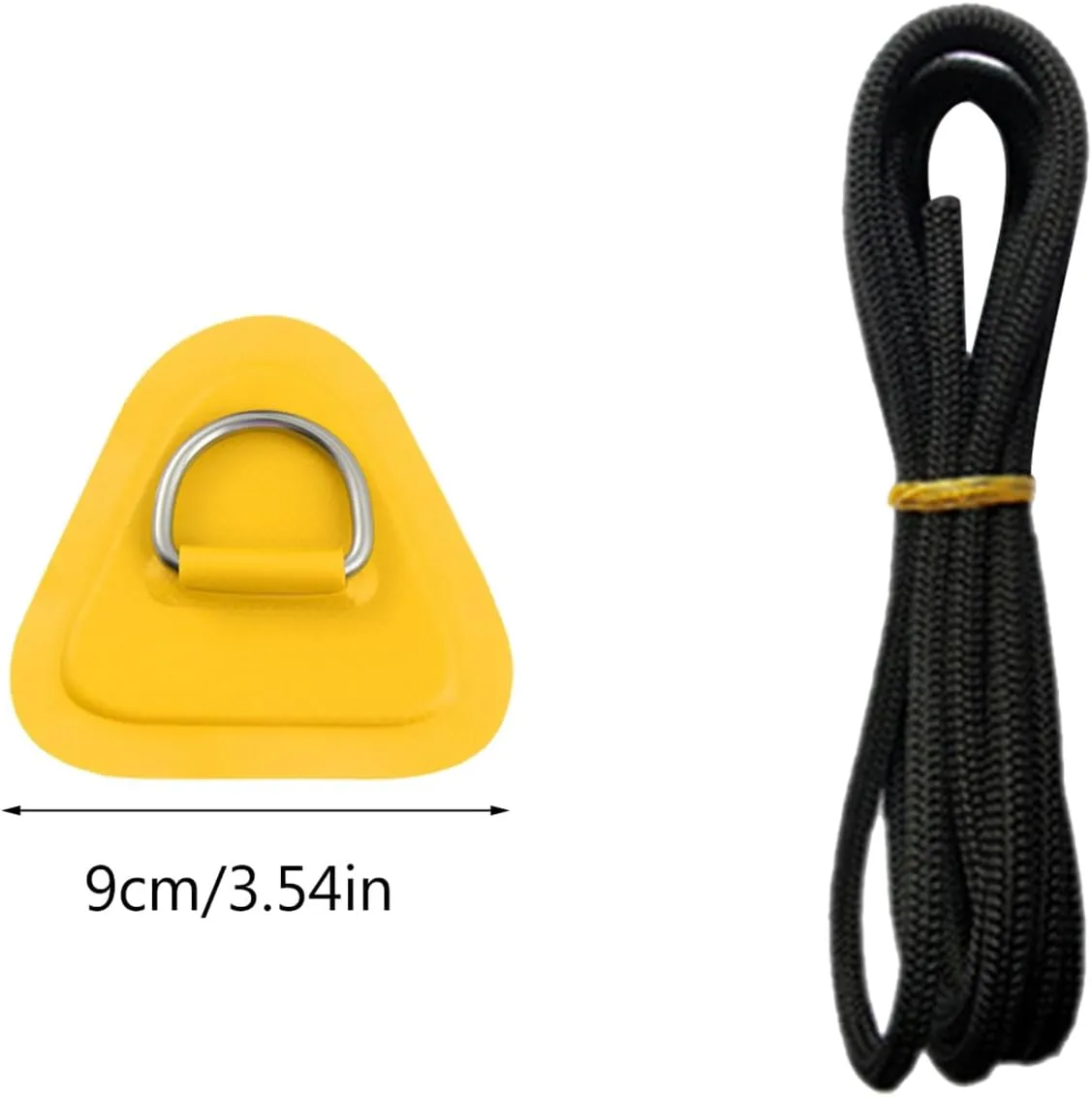 6Pcs Stainless D-Rings Patches for Inflatable Boat Kayak Surfboard Paddle Board Kayak D-Rings Pad Stand-Up Paddleboard Paddle Board Attachment