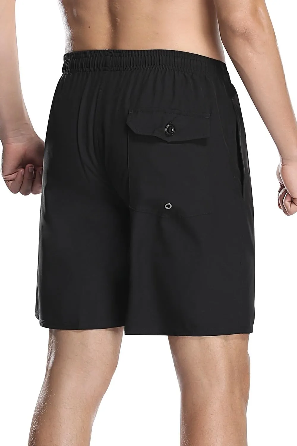 AXESEA Men's Swim Trunks Elastic Quick Dry with Pockets Swimwear Bathing Suits No Mesh Lining Beach Shorts