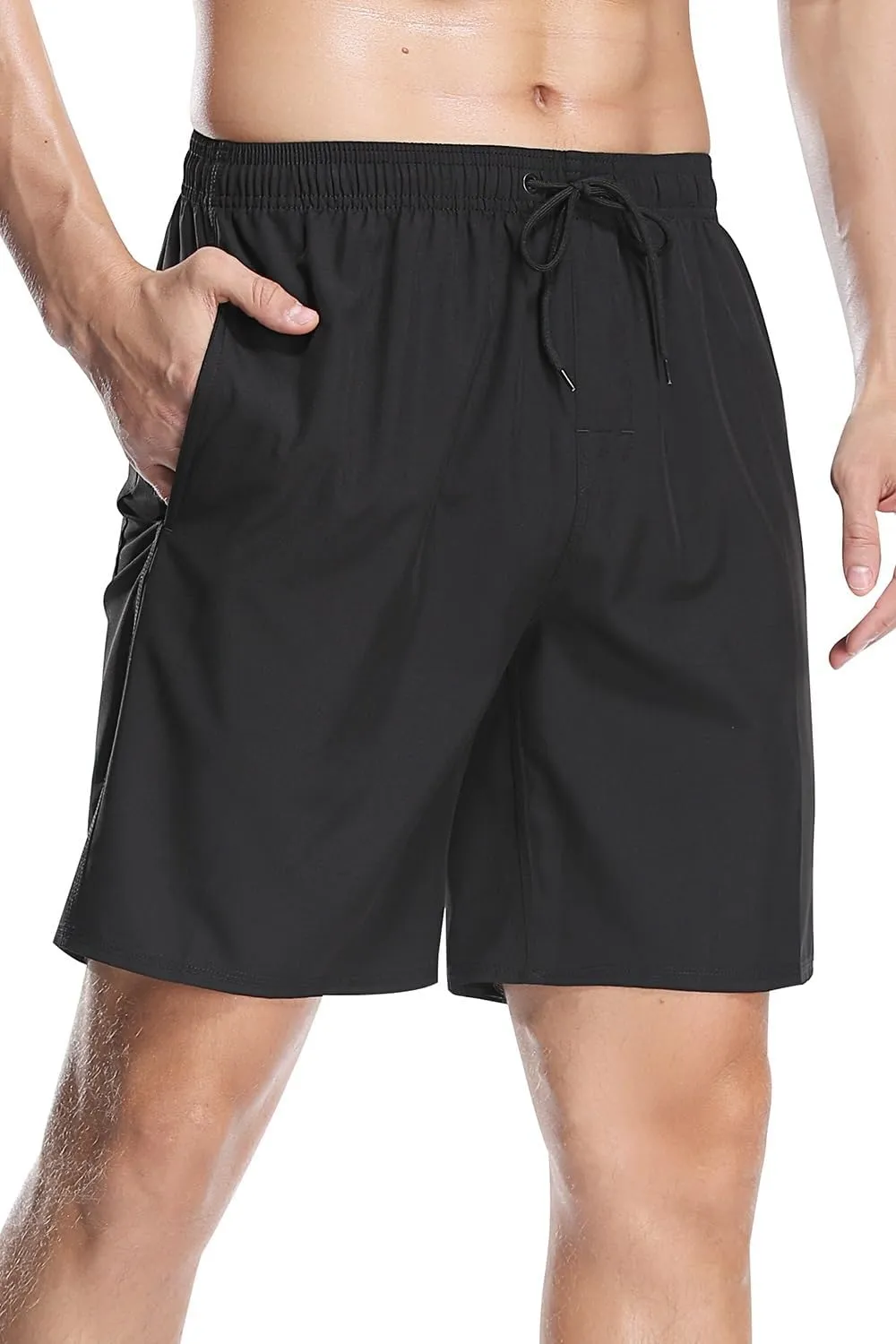 AXESEA Men's Swim Trunks Elastic Quick Dry with Pockets Swimwear Bathing Suits No Mesh Lining Beach Shorts