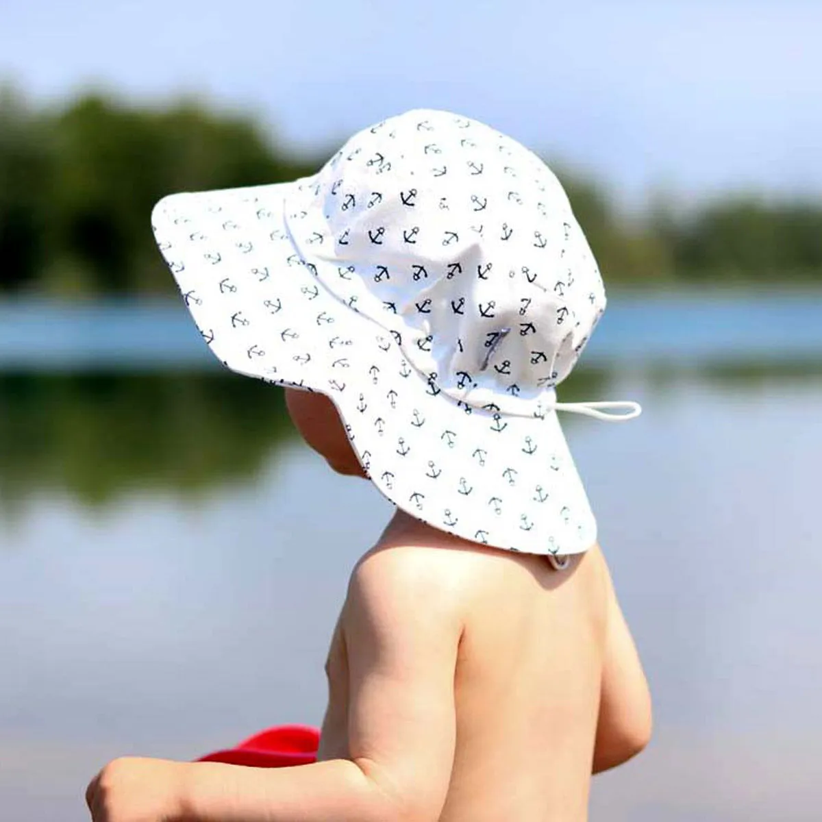 Bucket Cotton Sun Hat, 50  UPF, Adjustable – Retro Rose