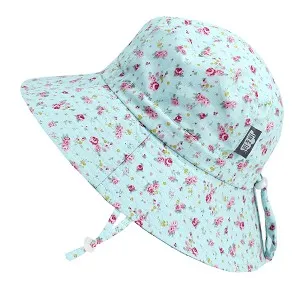 Bucket Cotton Sun Hat, 50  UPF, Adjustable – Retro Rose