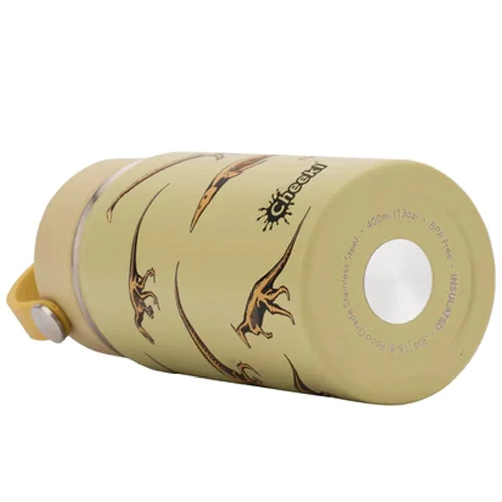 Cheeki Insulated Little Adventurer Kids Water Bottles 400ml - Dinosaur