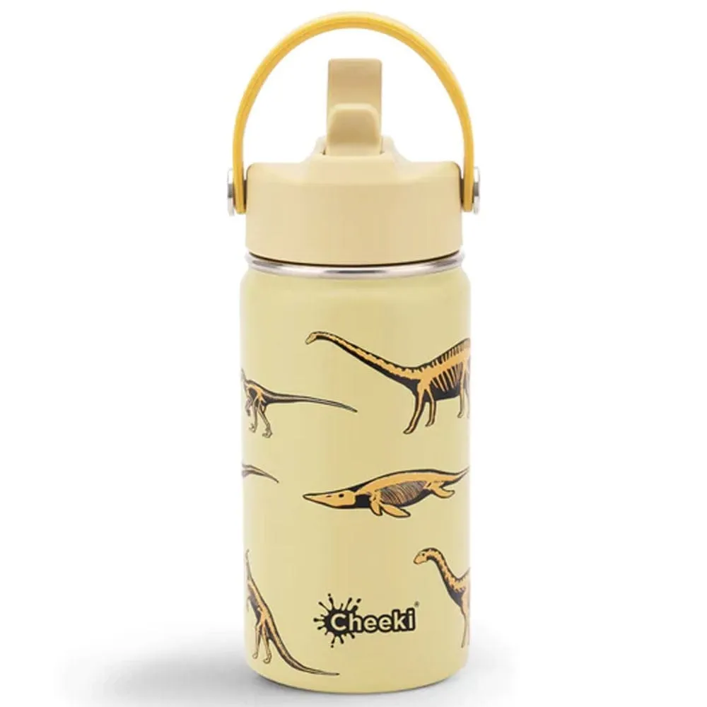 Cheeki Insulated Little Adventurer Kids Water Bottles 400ml - Dinosaur