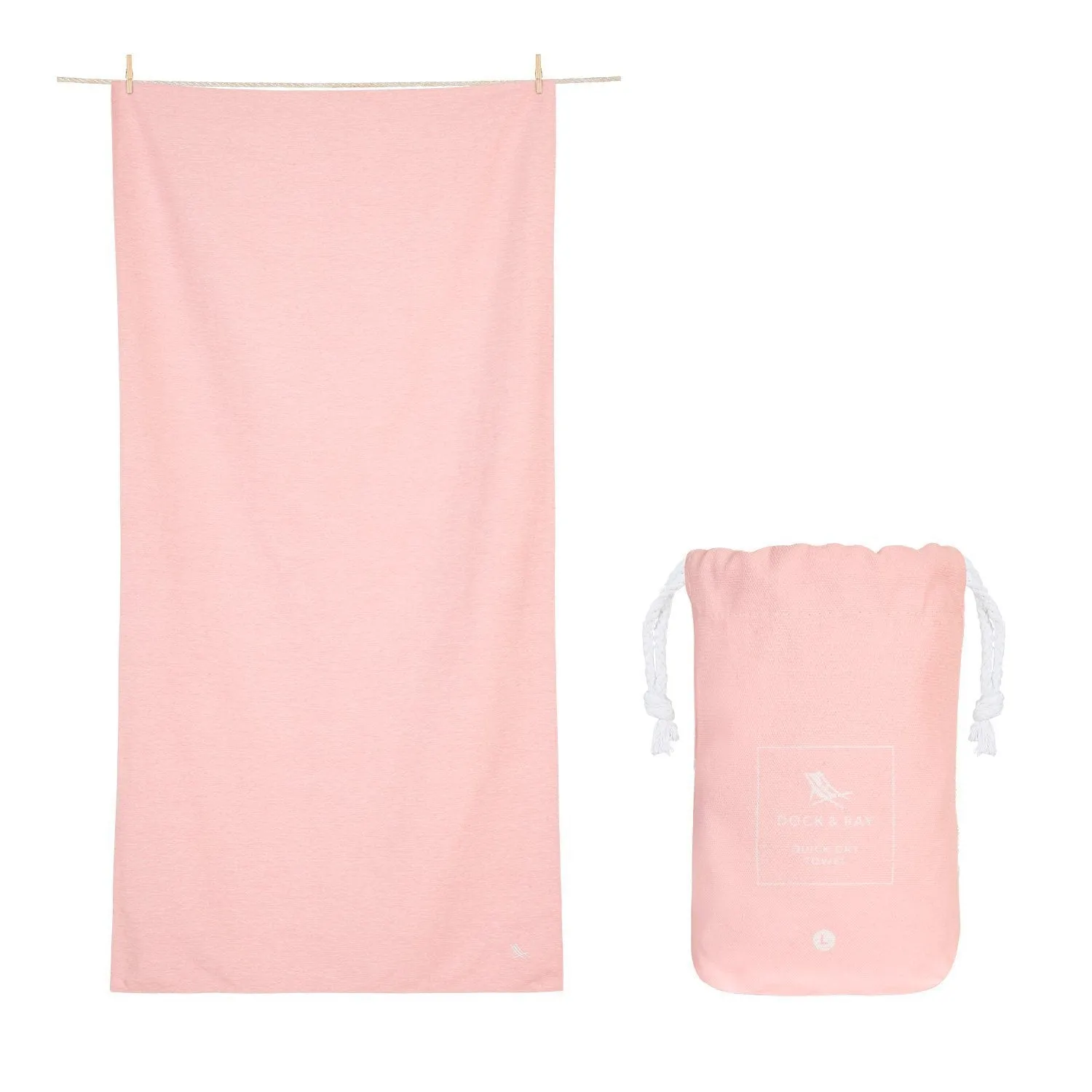Dock & Bay Eco Towel in Island Pink - Large