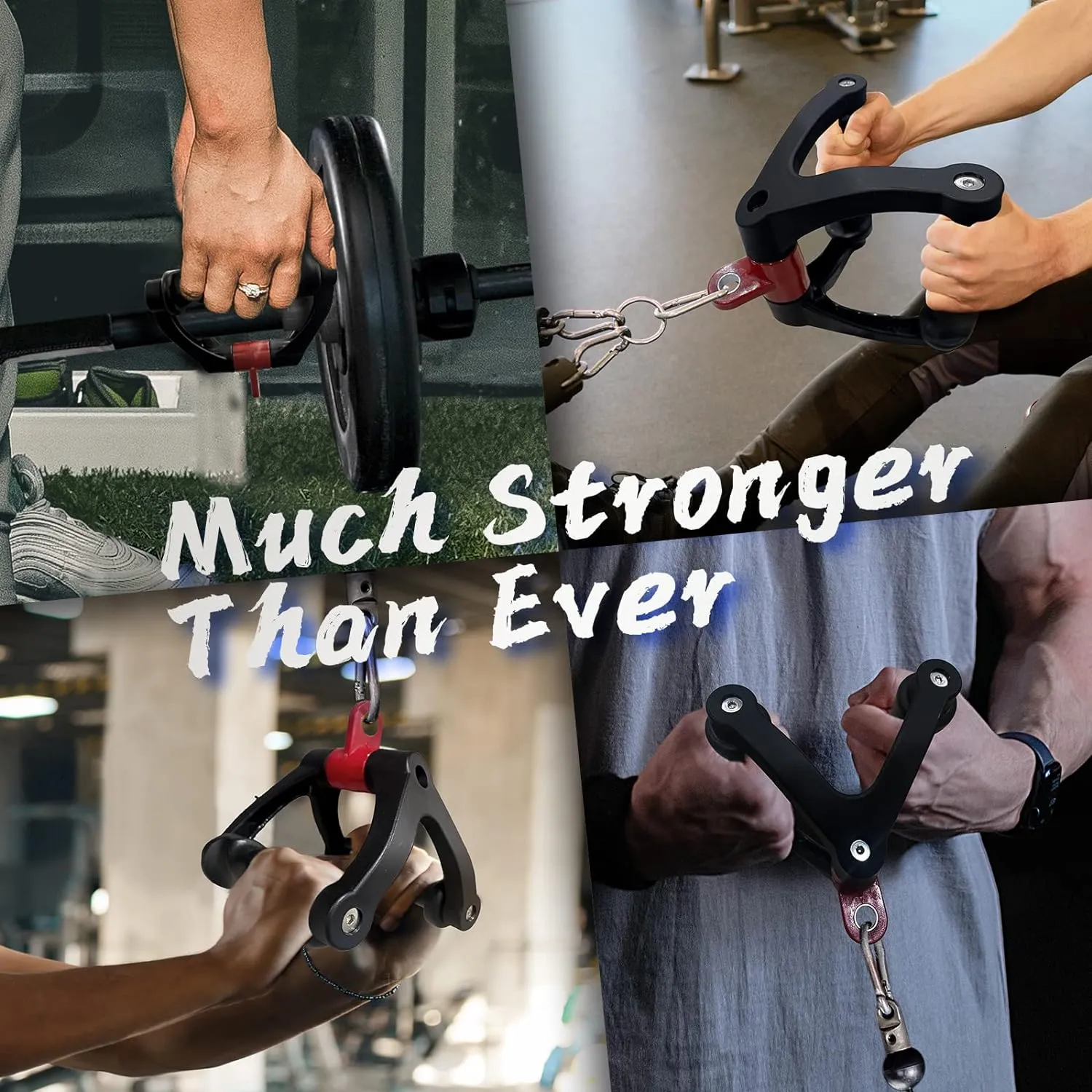 Double D Handle for Cable Machine - Ergonomic Row Handle Cable Attachment