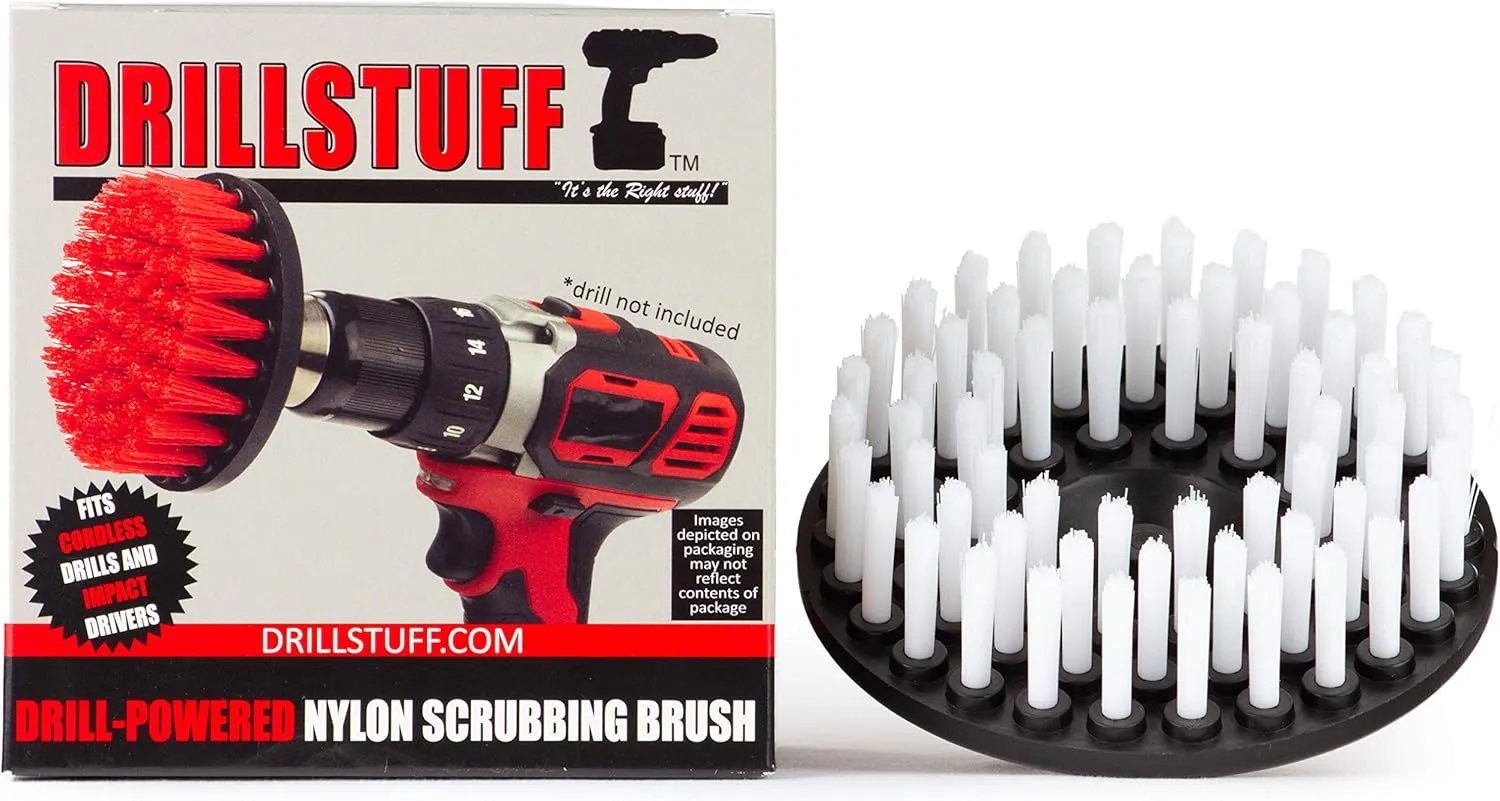 Drill Brush - Boat Accessories - Hull and Deck- Cleaning Supplies - Spin Brush - Fiberglass, Aluminum, Gel Coat, Wood, Painted - Kayak - Raft - Jet Ski - Fishing Boat - Inflatable - Hull Cleaner