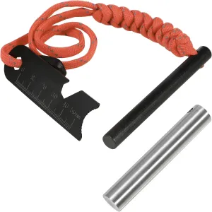 Fire Starter Survival Tool Kit - Ferro Rod with Multifunction Striker and Umbrella Rope, Magnesium Fire Starter Rods, Emergency Igniter for Survival, Emergency Sparks, Outdoor Camping Hiking