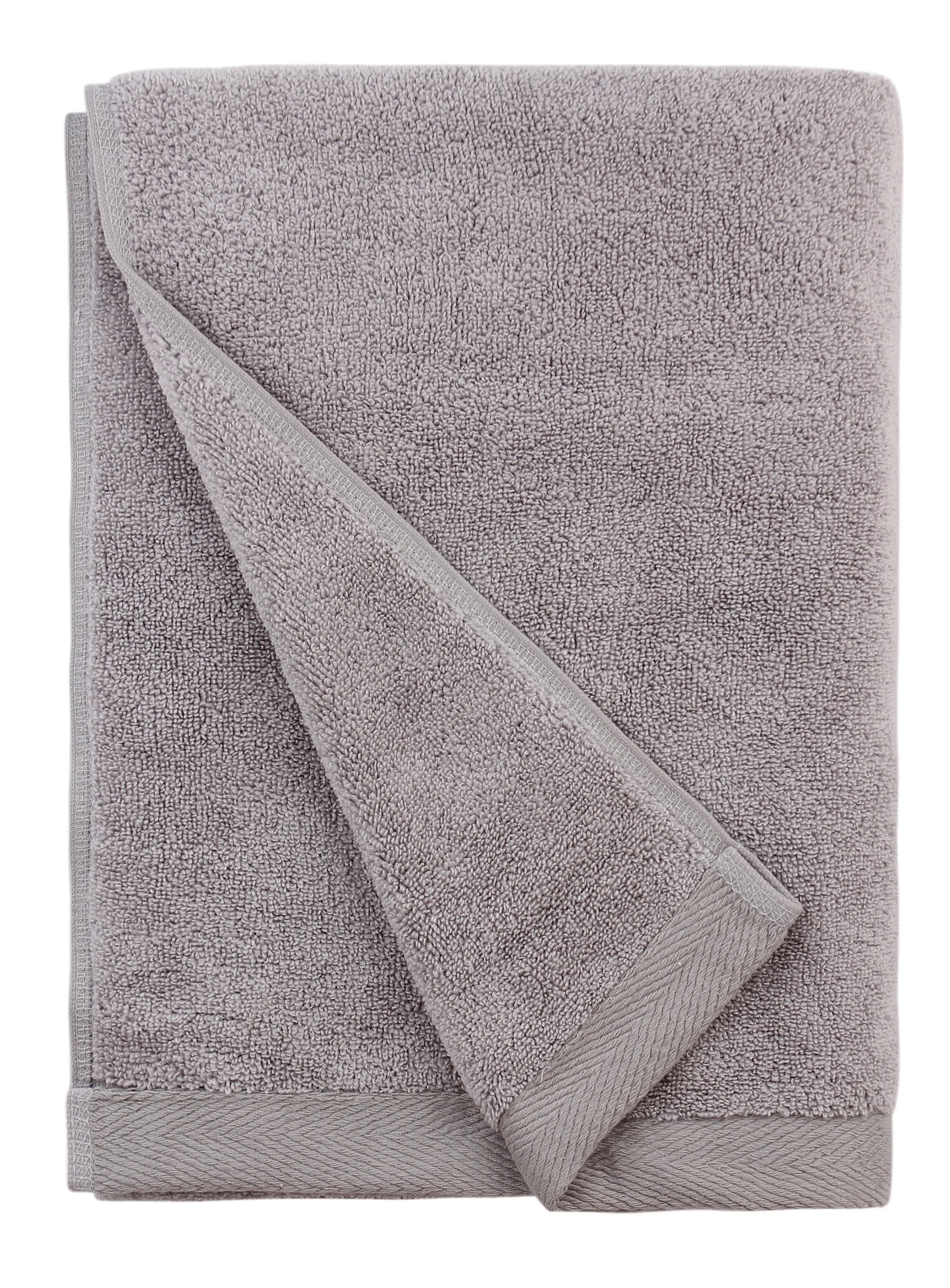 Flat Loop 6 Piece Bath Towel Set, Ash (Light Grey)