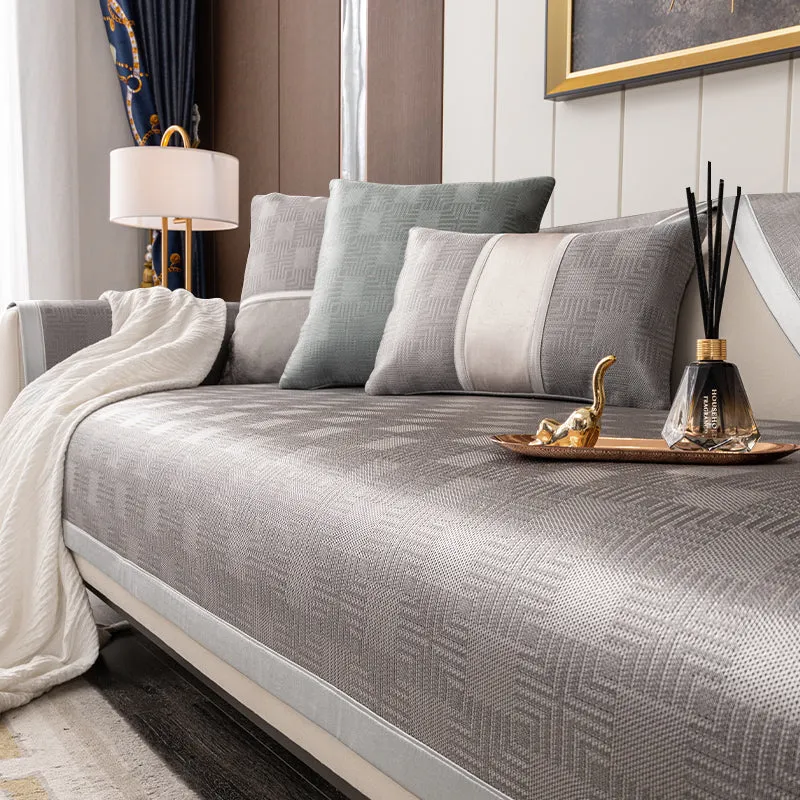 Ice silk sofa cushion summer summer non-slip mat cushion cushion four seasons universal light luxury wind