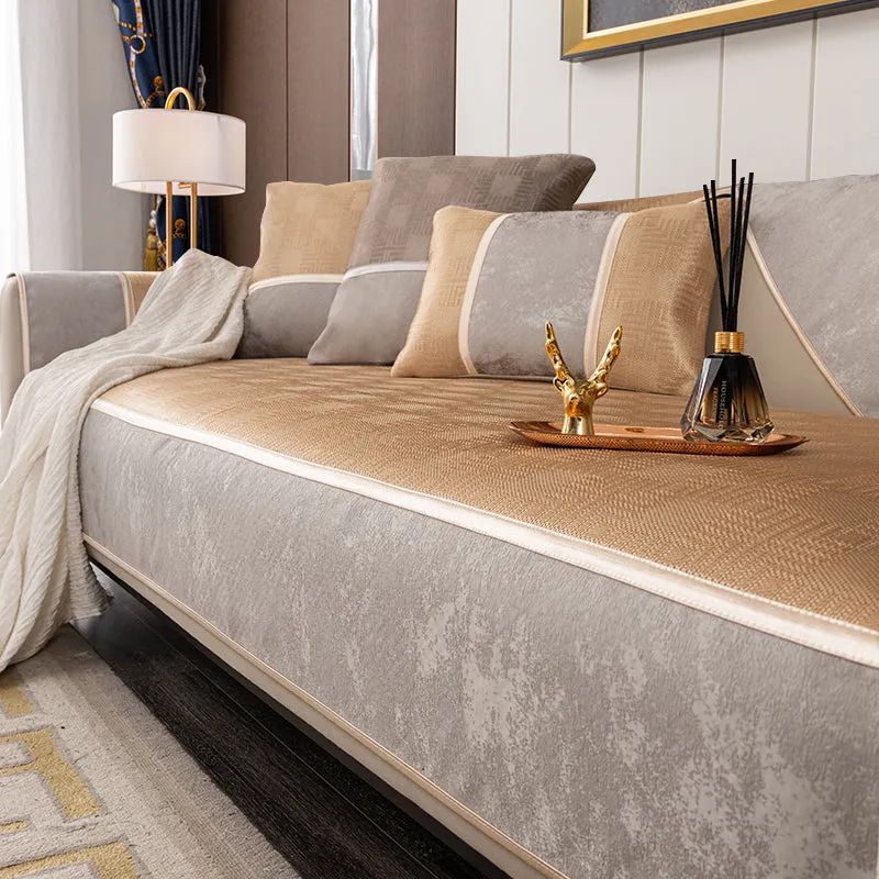 Ice silk sofa cushion summer summer non-slip mat cushion cushion four seasons universal light luxury wind