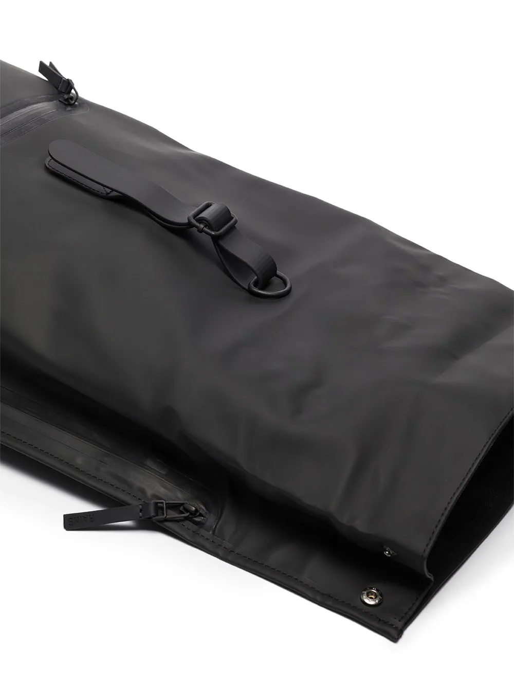 logo-embossed foldover backpack