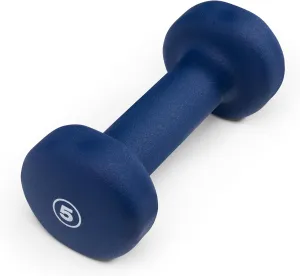 Marcy Neoprene Dumbbell, Single Piece, 5-lb, Indigo Blue
