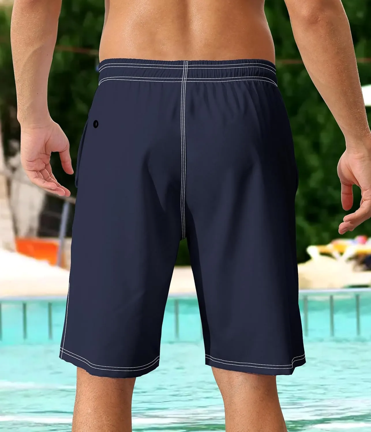 Mens Swim Trunks with Compression Liner 9" Swim Trunks Quick Dry Surfing Beach Shorts Hawaii Sports Shorts