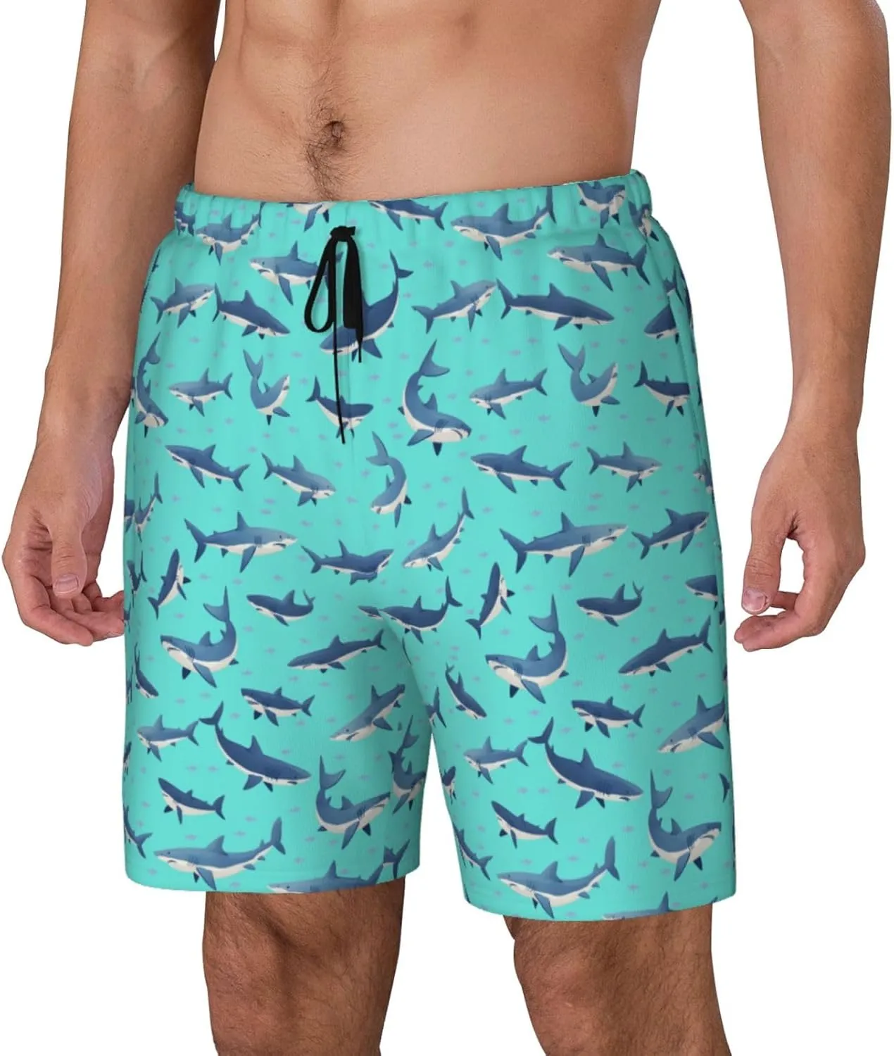Mens Swim Trunks with Compression Liner Board Shorts Quick Dry Beach Shorts
