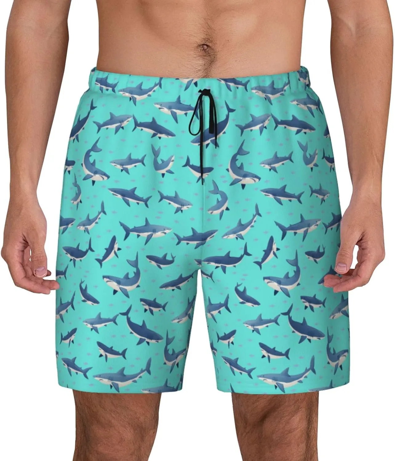 Mens Swim Trunks with Compression Liner Board Shorts Quick Dry Beach Shorts