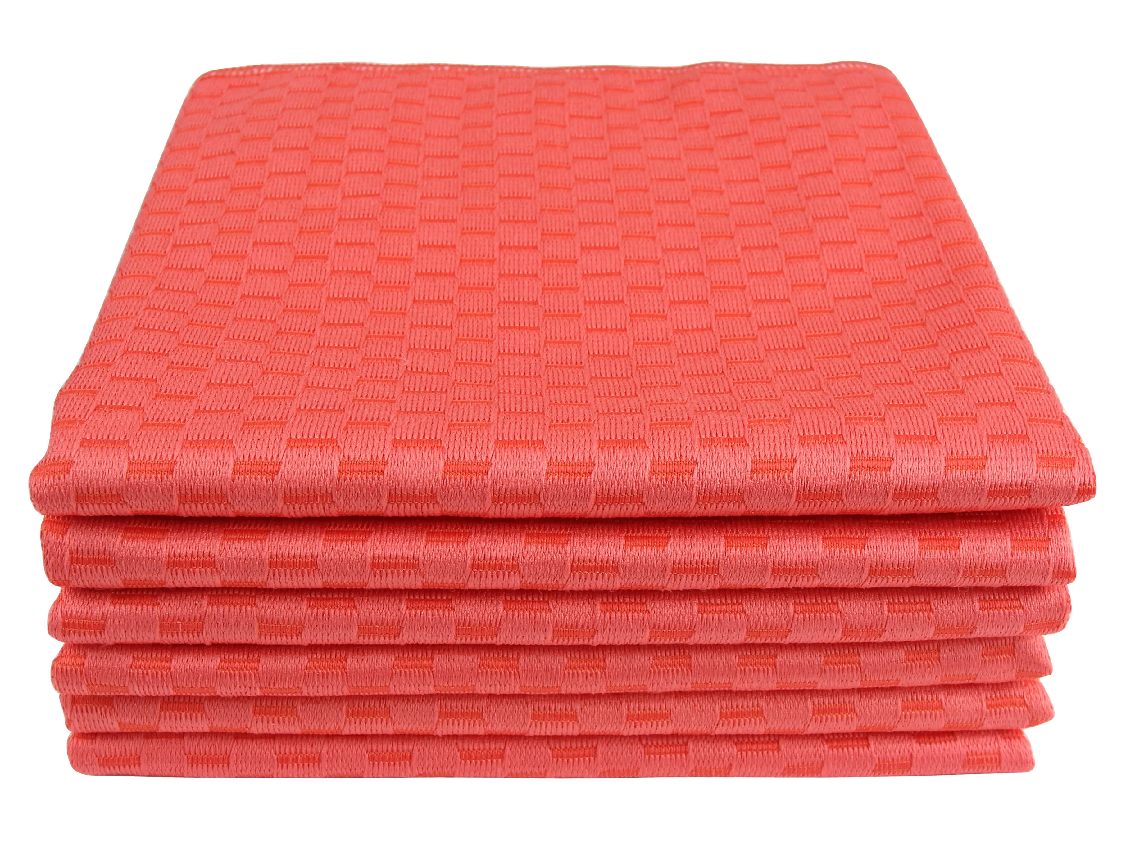 Microfiber Dish Towel, 6-Pack, Coral