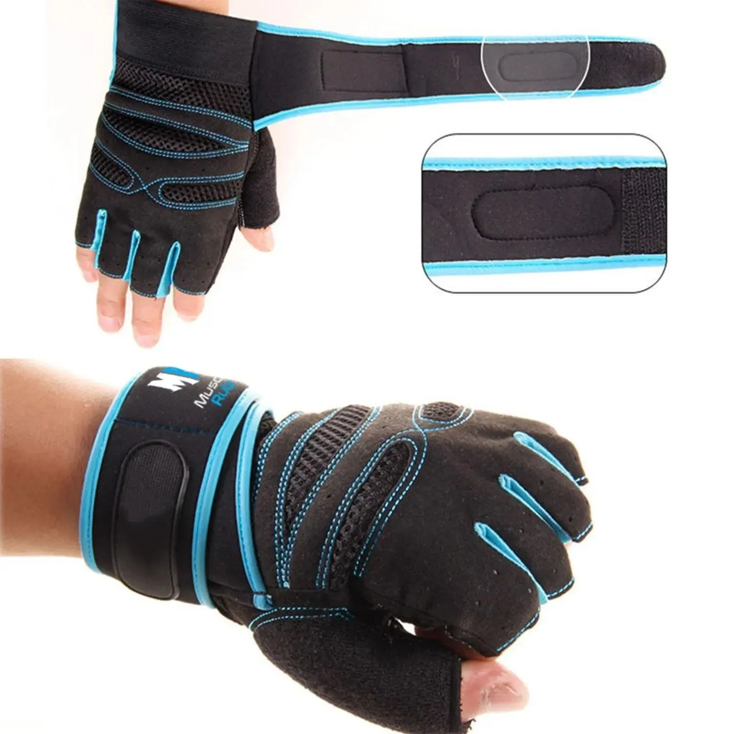 Muscle Rulz Gym Workout Gloves for Men Women