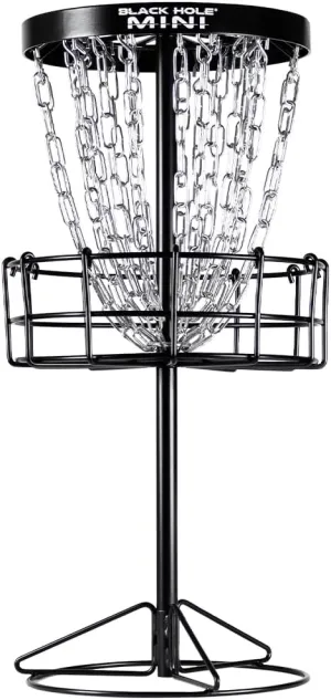 MVP Disc Sports Black Hole Mini 24-Chain Disc Golf Basket Target