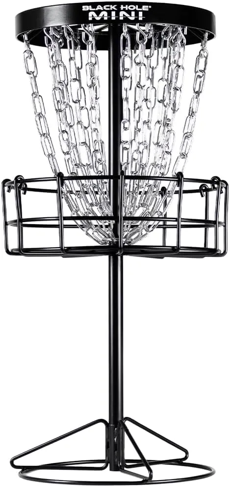 MVP Disc Sports Black Hole Mini 24-Chain Disc Golf Basket Target