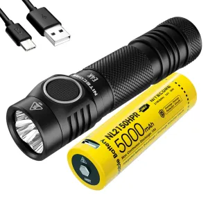 Nitecore E4K Compact EDC Flashlight w/ USB-C Rechargeable Battery ( 4400 Lumens | 21700 Lithium)
