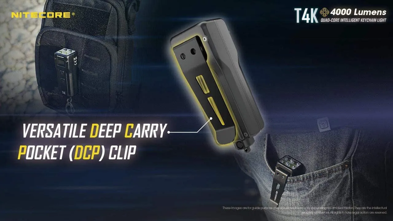 Nitecore T4K Compact EDC Flashlight (4000 Lumens | USB-C Rechargeable)