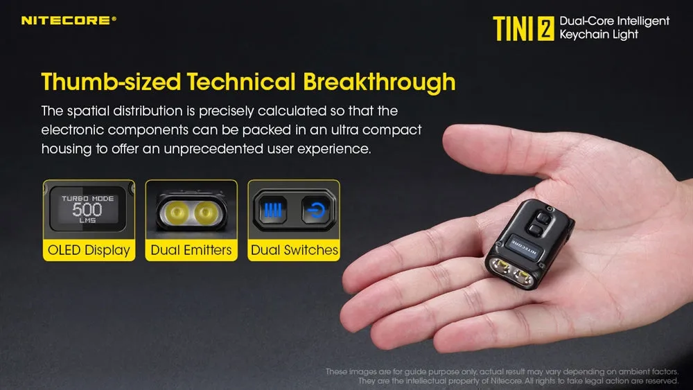 Nitecore TINI 2 Keychain Light (500 Lumens | Rechargeable)