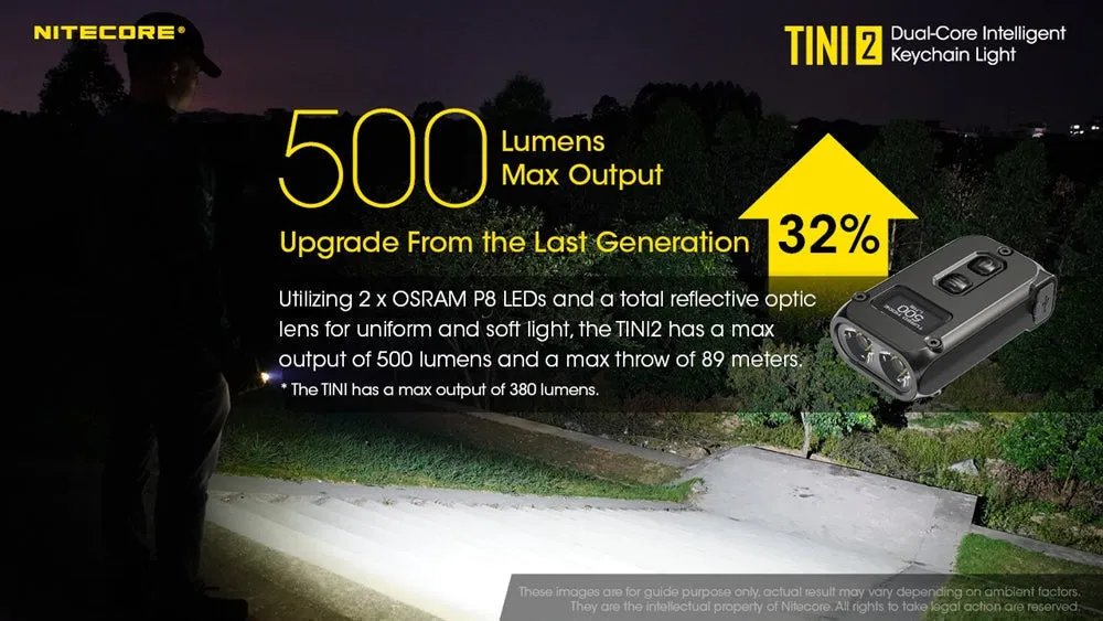 Nitecore TINI 2 Keychain Light (500 Lumens | Rechargeable)