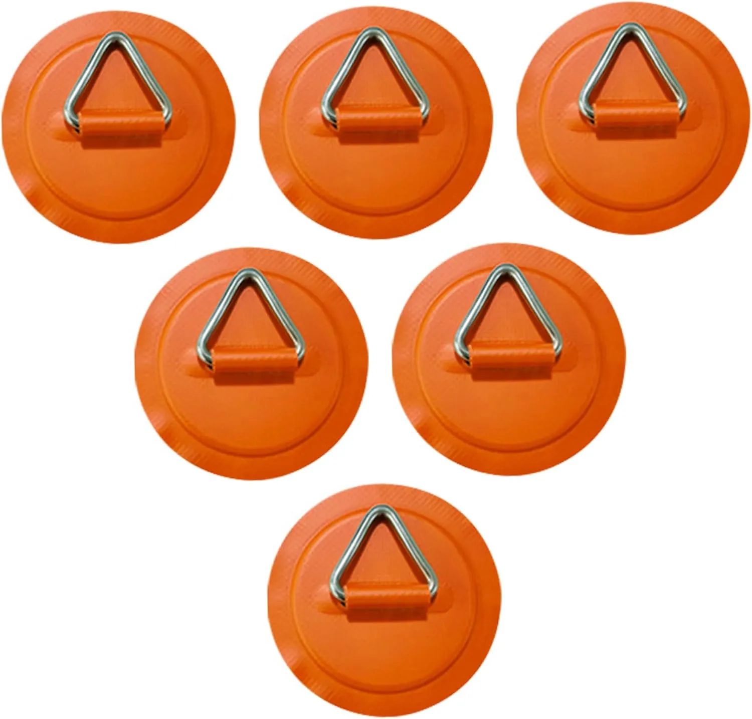 Paddle Board Accessories Inflatable Boat D Ring Patch Paddleboard Triangle Pad for Kayak Canoe Rafting Accessories 6PCS Orange