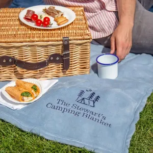 Personalised Luxury Camping Blanket