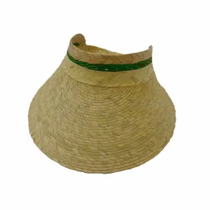 Petite Palm Straw Wide Brim Sun Visor - Texas Gold Hats