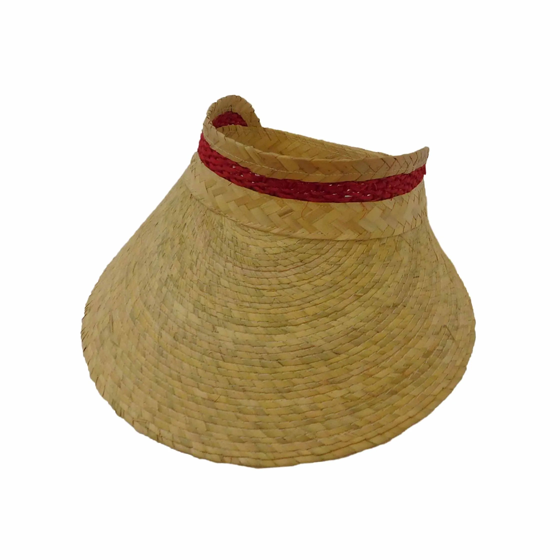 Petite Palm Straw Wide Brim Sun Visor - Texas Gold Hats