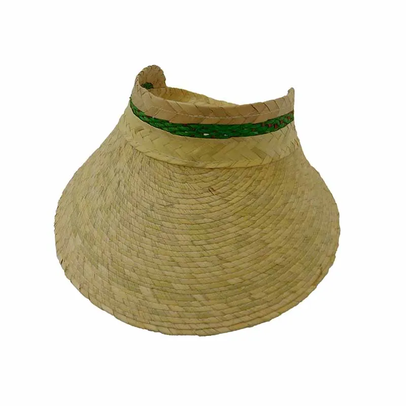 Petite Palm Straw Wide Brim Sun Visor - Texas Gold Hats