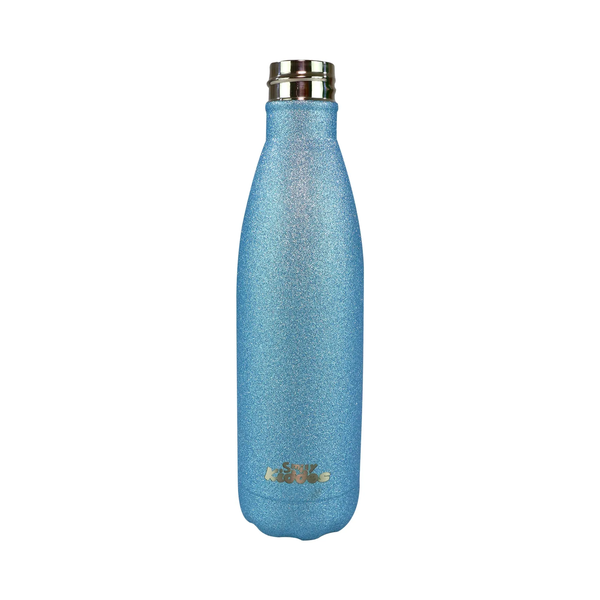 Smily Kiddos 500 ML Stainless Steel Water Bottle  - Glitter Light Blue