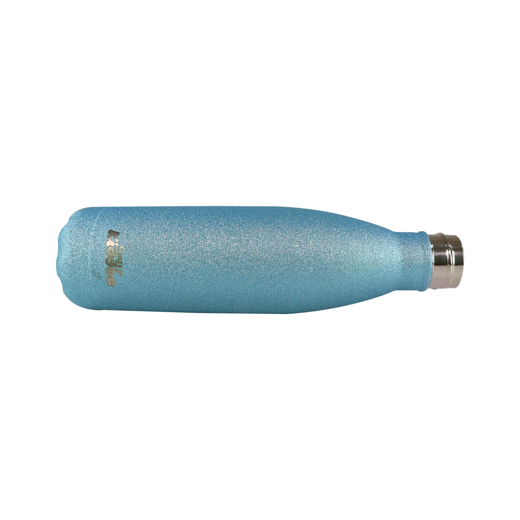 Smily Kiddos 500 ML Stainless Steel Water Bottle  - Glitter Light Blue