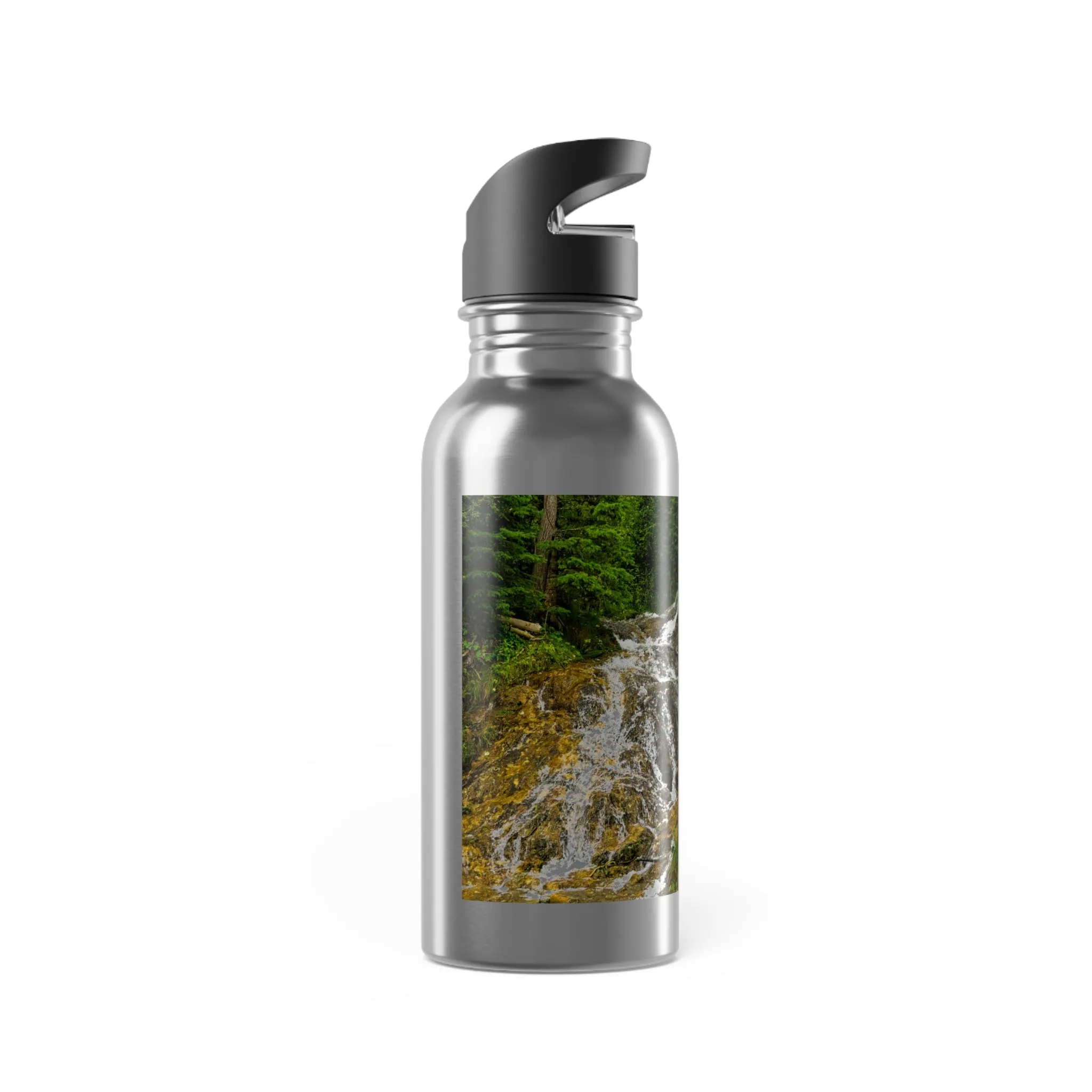 Stainless Steel Water Bottle With Straw, 20oz - Big Hill Springs Park Waterfall