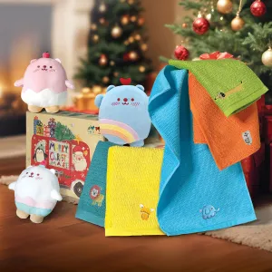 The Gang Snowball Jacquard Series Premium Bath Linen X'mas Gift Set, Sports Bath Towel With Polar Plush