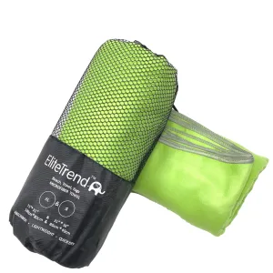 Travel Towel 2 Pack GREEN 71x31  31x16 inch