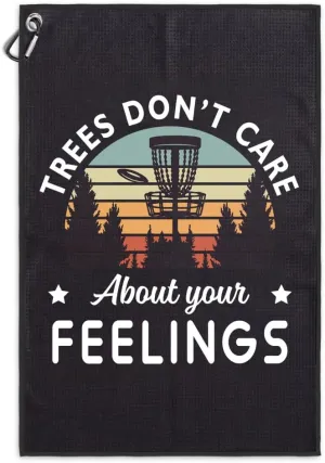 Tree Don't Care About Your Feelings Printed Microfiber Disc Golf Towel, Disc Golf Gifts for Disc Golf Lover Dad Boyfriend, Disc Golfer Father's Day Birthday, Disc Golf Accessories for Men